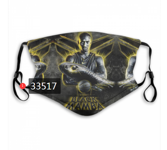 2021 NBA Los Angeles Lakers #24 kobe bryant 33517 Dust mask with filter->nba dust mask->Sports Accessory